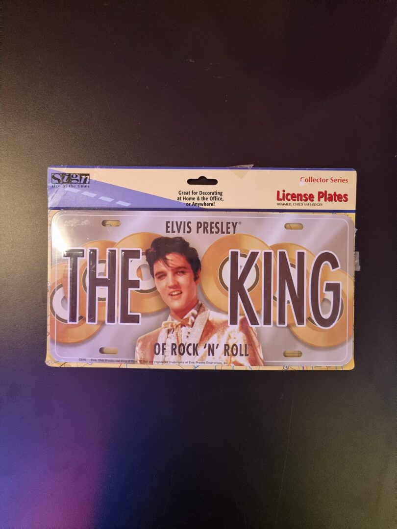 Elvis Presley Collectible Souvenir License Plate The King Of Rock N Roll