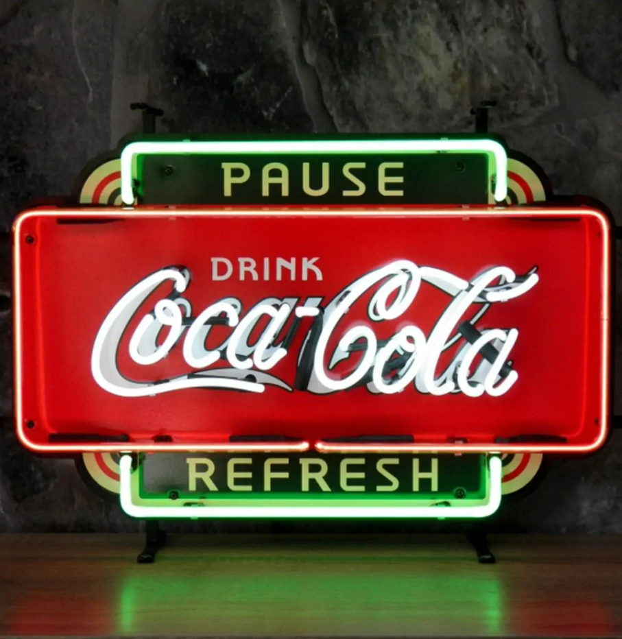Coca Cola Pause Refresh Neon Verlichting