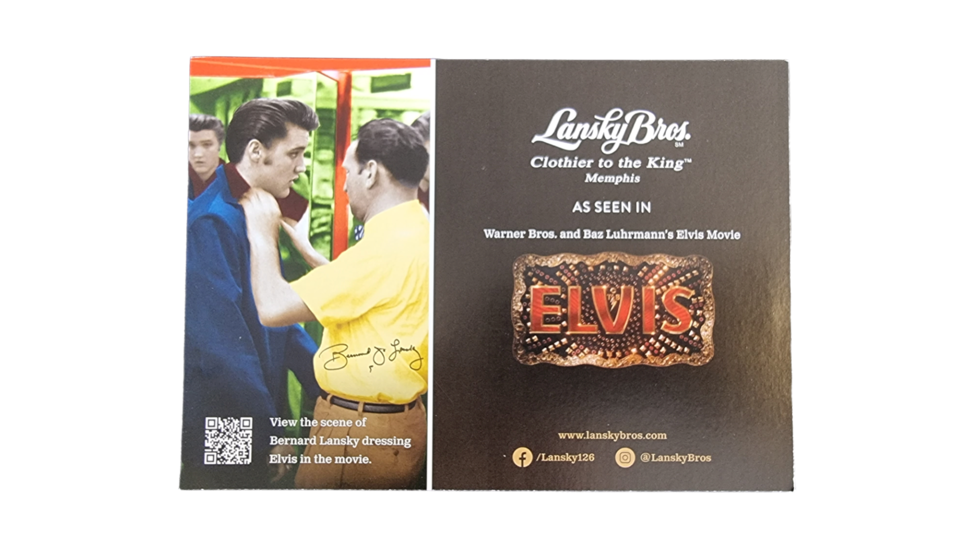 Elvis Movie Belt Buckle - Lansky Bros.