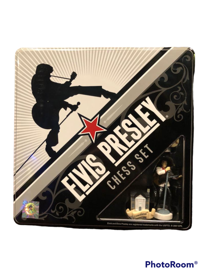Elvis Presley Chess Set in metal tin