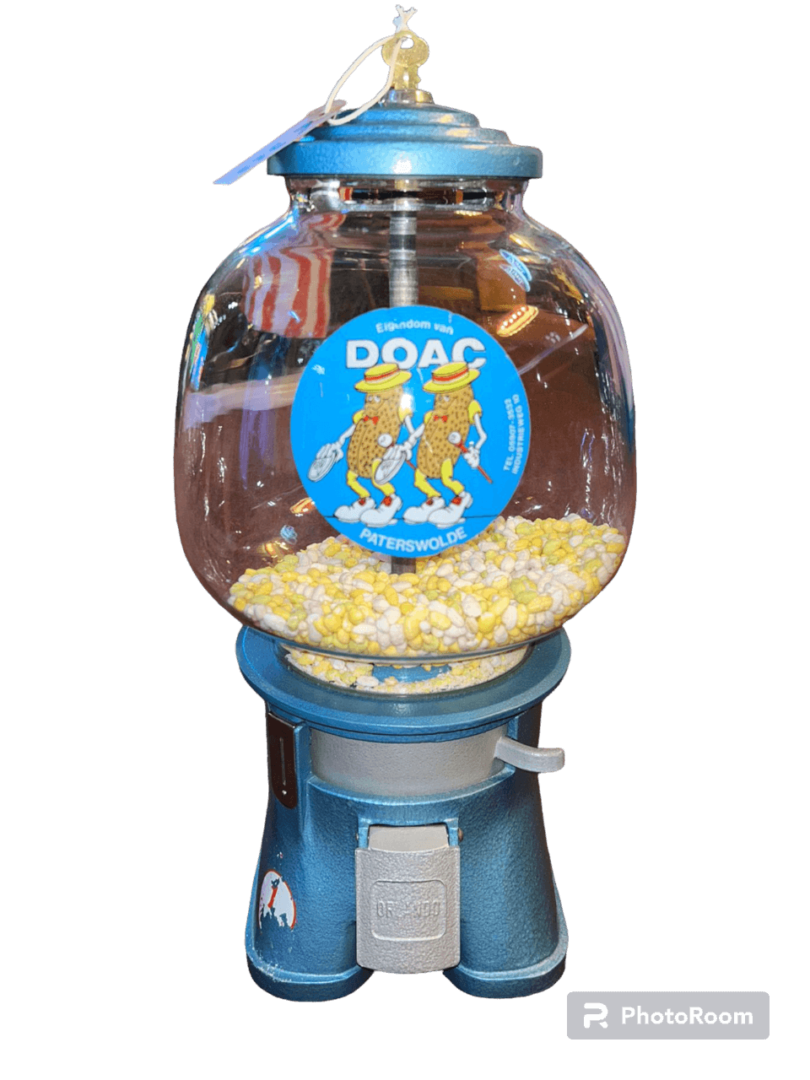 Orlando DOAC gepofte rijst kauwgomballen automaat blauw gumball machine gum