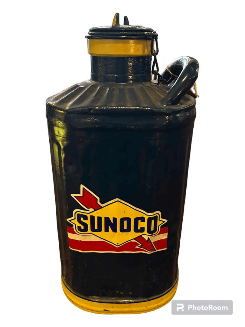 sunoco antique blue oil can