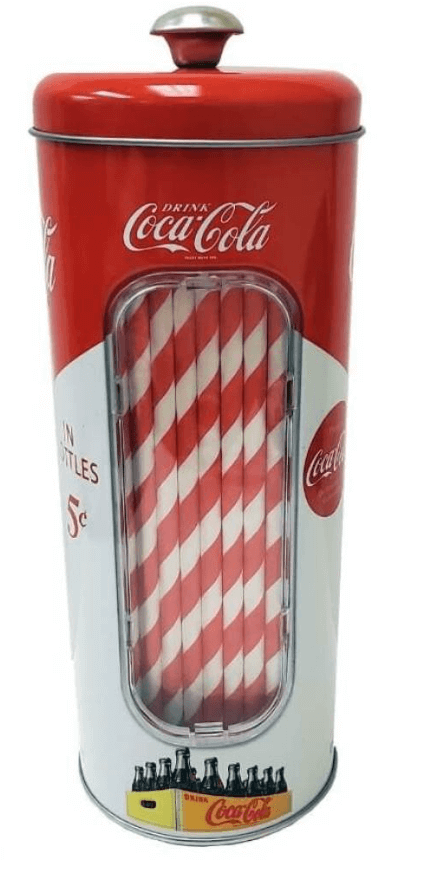coca cola straw dispenser straw holder rietjes houder vintage