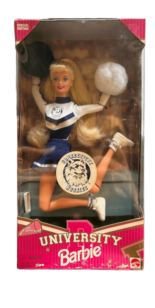 University Barbie Cheerleader Connecticut huskies