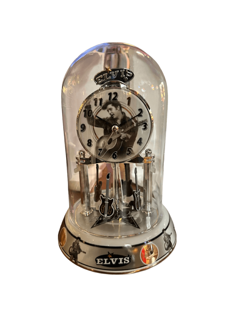 silver elvis presley anniversary clock