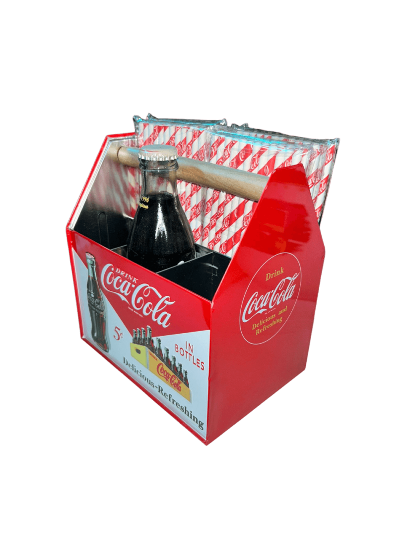 bottle and staw holder coca cola fles en rietjes houder coke