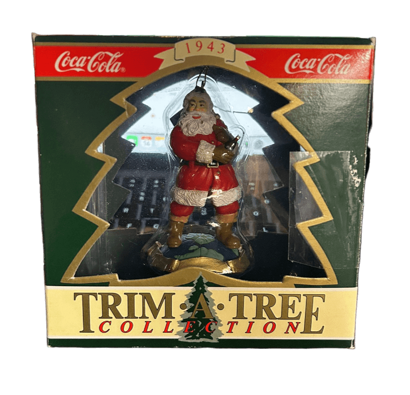 coca cola trim a tree collection santa on globe