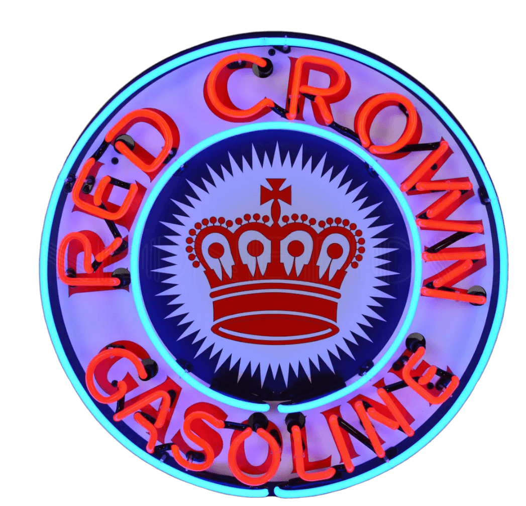 red crown gasoline neon verlichting