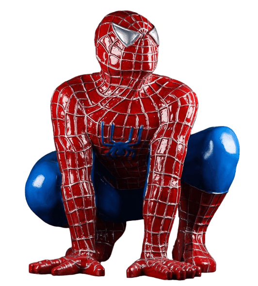 spiderman beeld hurkend figure figurine crouching