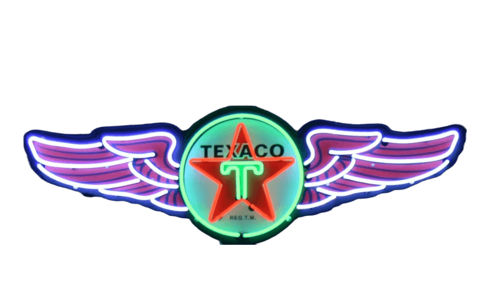 texaco wings xl neon verlichting