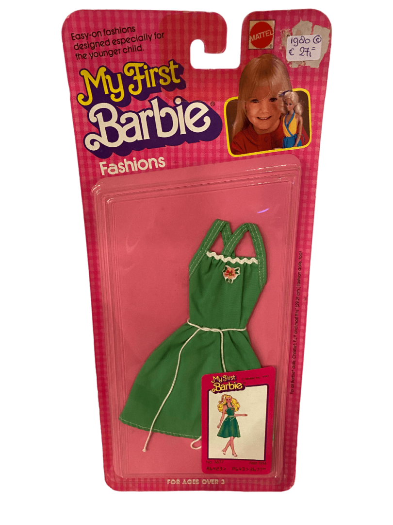 My first barbie fashions green dress