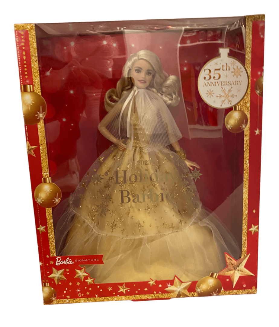 2023 holiday barbie blonde