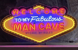 8461 welcome mancave large neon