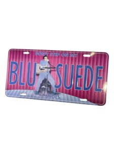 Elvis license plate "Blue Suede Shoes"