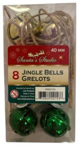 8 kerstbellen assorti kleur