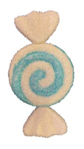 candy ornament blauw:wit