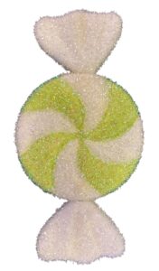 candy ornament groen:wit