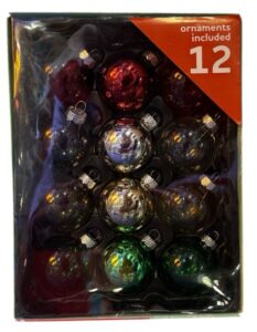 glazen kerstballen mini 12pc assorti kleur