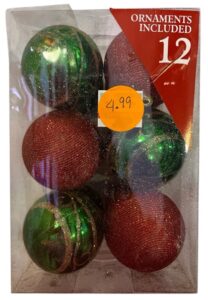 kerstballen 12pc rood:groen