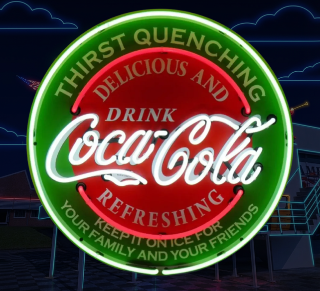 Neon verlichting Coca cola