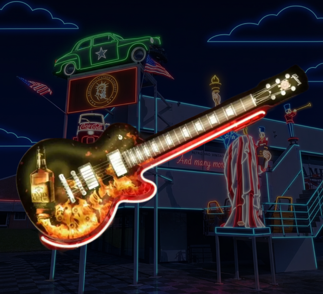 Neon verlichting gitaar